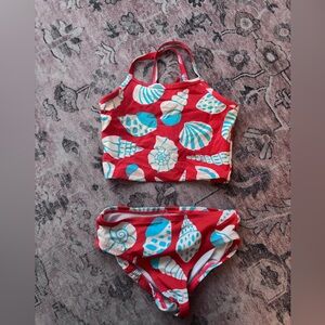Hanna Andersson Red and Teal Bikini Set